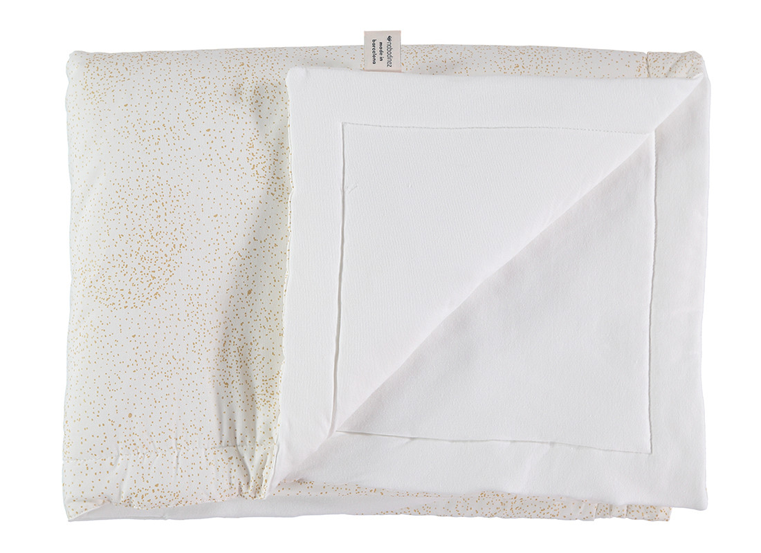 couverture-manta-gold-bubble-white