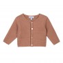 cardigan-camel-en-coton-point-mousse